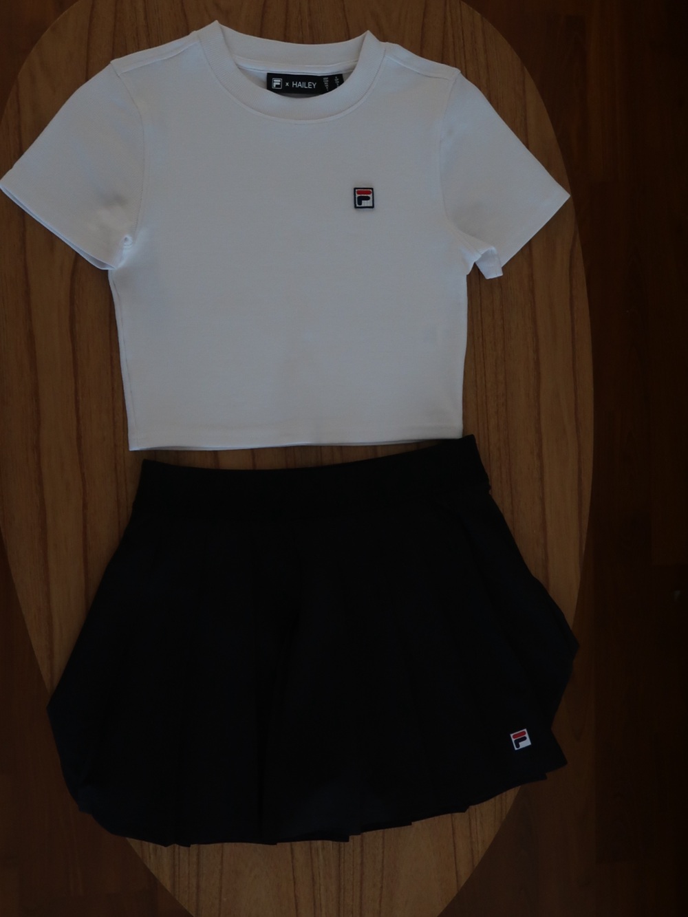 Fila Tennis Skirt & Cropped Tee (Hailey Bieber Collab)